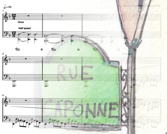 Rue Caponne Theme For Piano Score